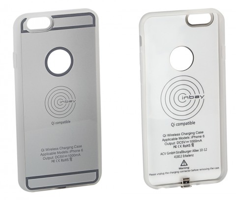 Чехол для беспроводной зарядки ACV 240000-21-01 Inbay для iPhone 6/6S silver