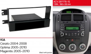 Переходная рамка KIA Cerato, Magentis, Optima ACV 281178-15