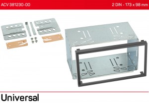 Установочный набор универсальный (Kit) для крепления 2 DIN магнитол ACV 381230-00