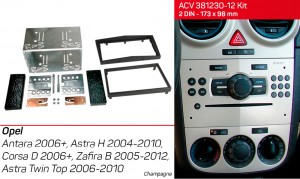 Переходная рамка Opel Corsa, Astra, Zafira, Antara ACV 381230-12 Kit
