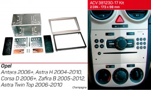 Переходная рамка Opel Antara, Astra, Corsa, Zafira ACV 381230-17 Kit