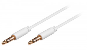 AUX кабель Jack 3.5 мм - 0.5 м белый AWM 110-01