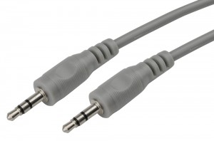 AUX кабель Jack 3.5 мм - 0.5 м серый AWM 110-05