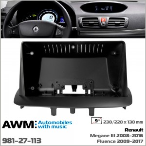 Переходная рамка Renault Megane III, Fluence AWM 981-27-113