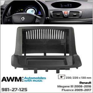 Переходная рамка Renault Megane III, Fluence AWM 981-27-125