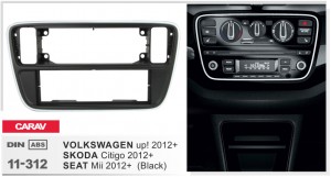 Переходная рамка Volkswagen Up!, Skoda Citigo, Seat Mii Carav 11-312