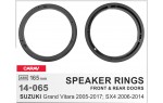 Проставки под динамики 165 мм / 6.5" Carav 14-065 для автомобилей Suzuki Grand Vitara, SX4