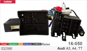 Перехідник для магнітол 9", 10.1" Audi A3, A4, TT Carav 16-050