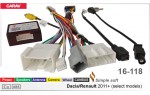 Переходник для магнитол 9", 10.1" Dacia, Renault Carav 16-118