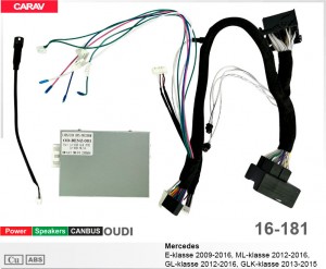 Переходник для магнитол 9", 10.1" Mercedes E-klasse, ML-klasse, GL-klasse, GLK-klasse Carav 16-181
