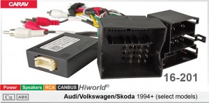 Переходник для магнитол 9", 10.1" Volkswagen, Skoda, Audi Carav 16-201