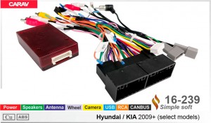 Переходник для магнитол 9", 10.1" Hyundai, KIA Carav 16-239