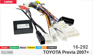 Переходник для магнитол 9", 10.1" Toyota Previa Carav 16-292