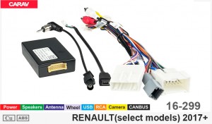 Переходник для магнитол 9", 10.1" Renault Clio, Duster, Kiger Carav 16-299