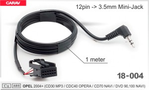 AUX кабель адаптер Opel Carav 18-004