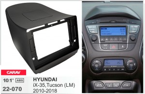 Переходная рамка Hyundai ix35, Tucson Carav 22-070