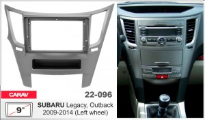 Переходная рамка Subaru Legacy, Outback Carav 22-096