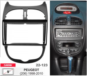 Переходная рамка Peugeot 206 Carav 22-123