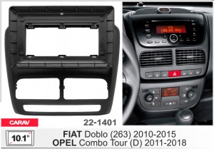 Переходная рамка Opel Combo, Fiat Doblo Carav 22-1401