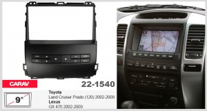 Переходная рамка Toyota Land Cruiser Prado 120, Lexus GX 470 Carav 22-1540