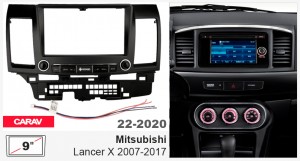 Переходная рамка Mitsubishi Lancer X Carav 22-2020