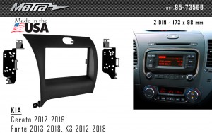 Переходная рамка KIA Cerato, Forte Metra 95-7356B