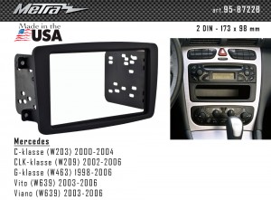 Перехідна рамка Mercedes C-klasse, CLK-klasse, Vito, Viano Metra 95-8722B