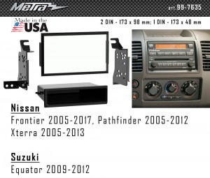 Переходная рамка Nissan Navara, Frontier, Pathfinder, Xterra Metra 99-7635