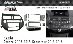 Переходная рамка Honda Accord, Crosstour Metra 99-7874
