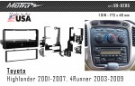Перехідна рамка Toyota Highlander, 4Runner Metra 99-8206
