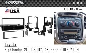 Переходная рамка Toyota Highlander, 4Runner Metra 99-8206