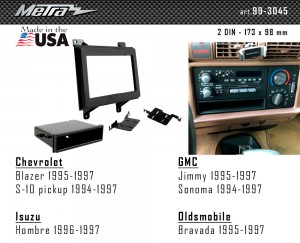 Переходная рамка Chevrolet, GMC, Isuzu, Oldsmobile Metra 99-3045