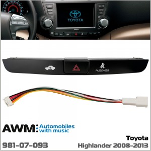 Кнопка аварійної світлової сигналізації Toyota Highlander AWM 981-07-093