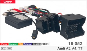 Переходник для магнитол 9", 10.1" Audi A3, A4, TT Carav 16-052