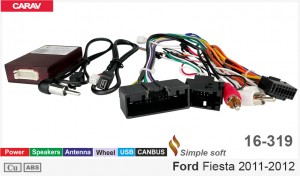 Переходник для магнитол 9", 10.1" Ford Fiesta Carav 16-319