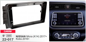 Переходная рамка Nissan Micra, Kicks Carav 22-017