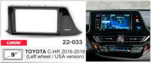 Переходная рамка Toyota C-HR Carav 22-033