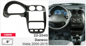 Переходная рамка Daewoo Matiz Carav 22-2040