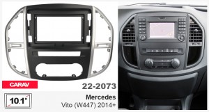 Перехідна рамка Mercedes Vito (W447) Carav 22-2073