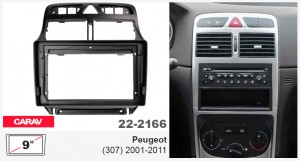 Переходная рамка Peugeot 307 Carav 22-2166