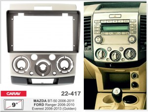 Перехідна рамка Ford Ranger, Everest, Mazda BT-50 Carav 22-417
