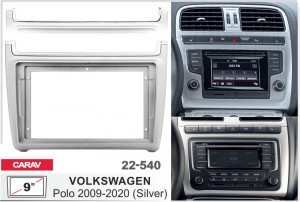 Переходная рамка Volkswagen Polo Carav 22-540