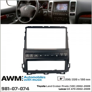 Переходная рамка Toyota Land Cruiser Prado 120, Lexus GX 470 AWM 981-07-074