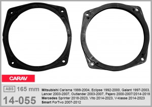 Проставки под динамики Carav 14-055 для автомобилей Mitsubishi, Mercedes, Smart