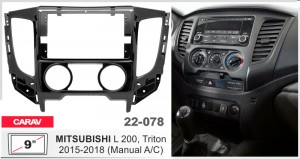 Переходная рамка Mitsubishi L200 Carav 22-078
