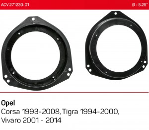 Проставки під динаміки ACV 271230-01 для автомобілів Opel Corsa, Tigra, Vivaro