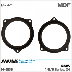 Проставки під динаміки 100 мм / 4" AWM H-206 для автомобілів BMW 1 Series, 3 Series, 5 Series, Z4