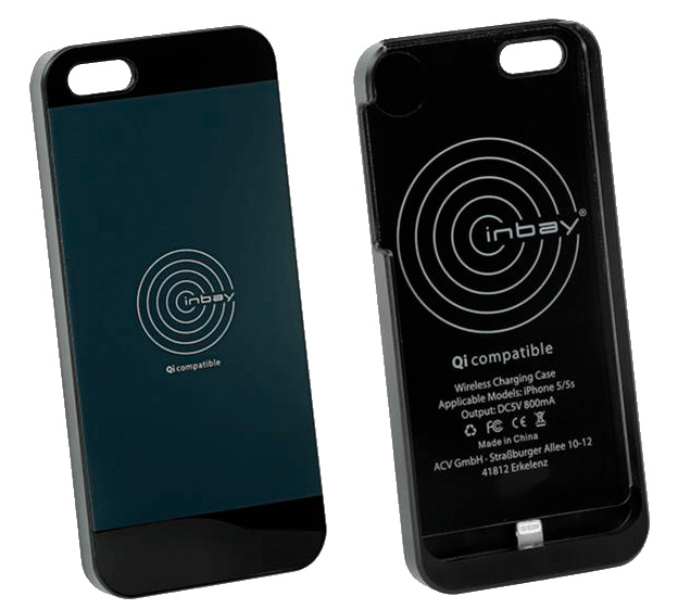 Чехол для беспроводной зарядки ACV 240000-20-02 Inbay для iPhone 5/5S black