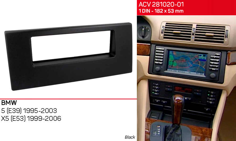Переходная рамка BMW 5 Series (E39), X5 (E53) ACV 281020-01