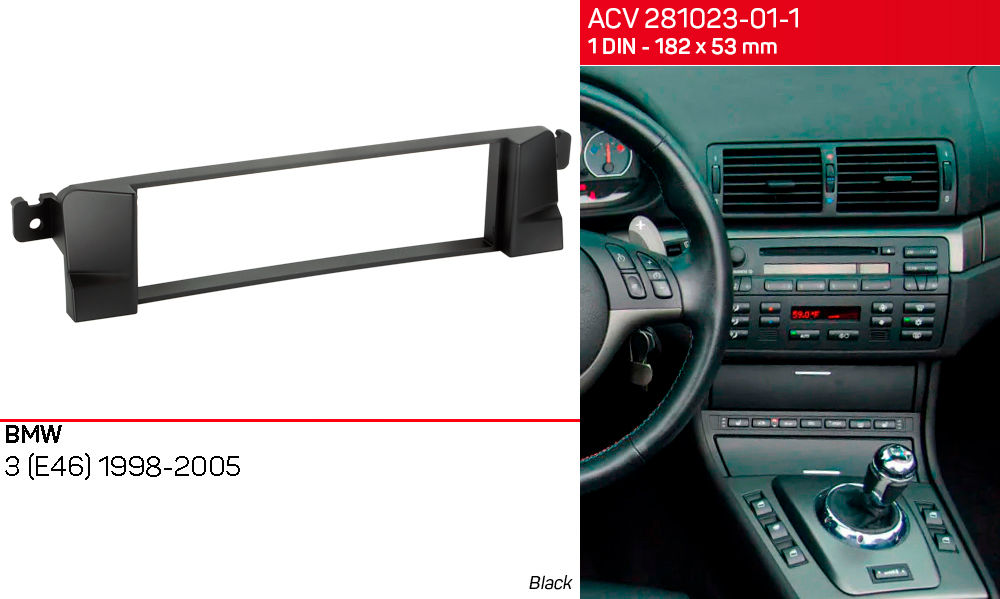 Переходная рамка BMW 3 Series (E46) ACV 281023-01-1